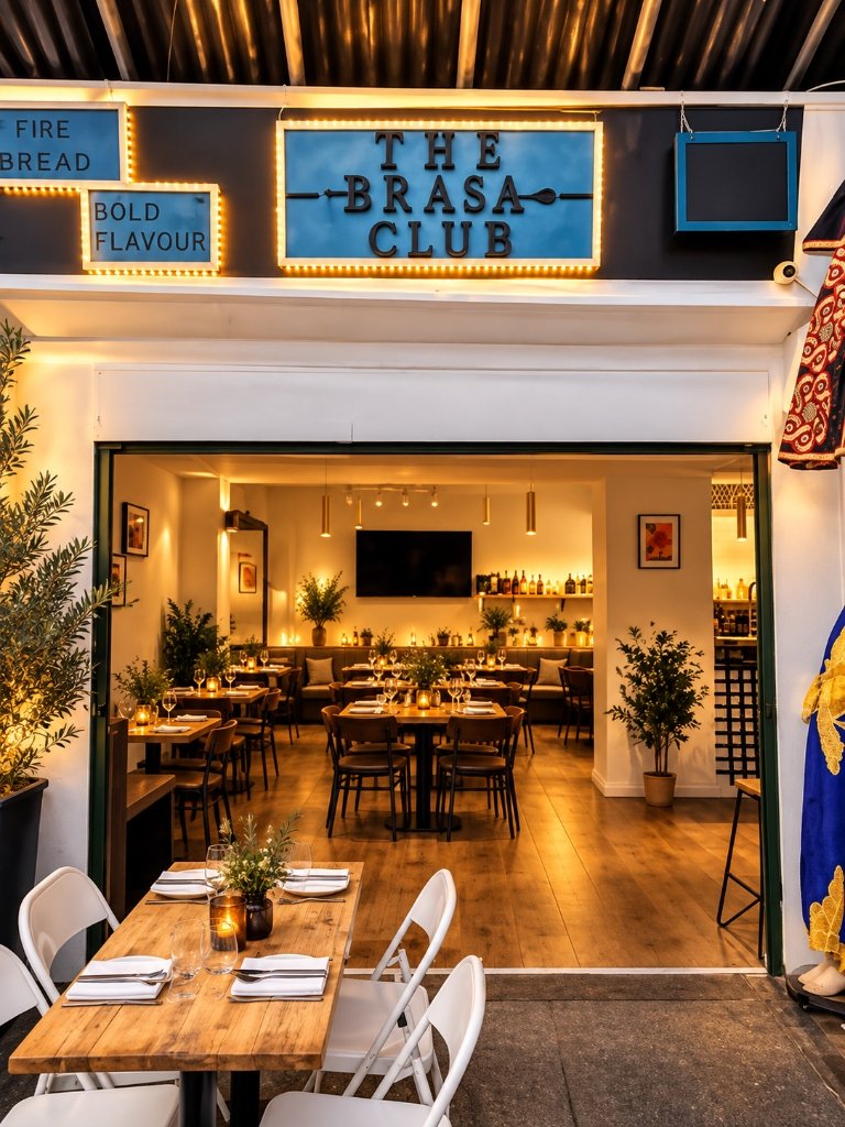 The Brasa Club Entrance & Dining Room Interior